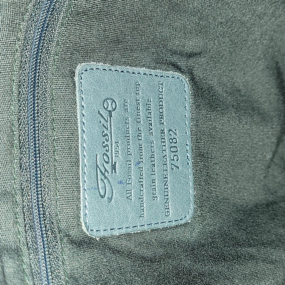 Fossil Teal Woven Hobo with Stud and Ring Accents - Picture 12 of 12